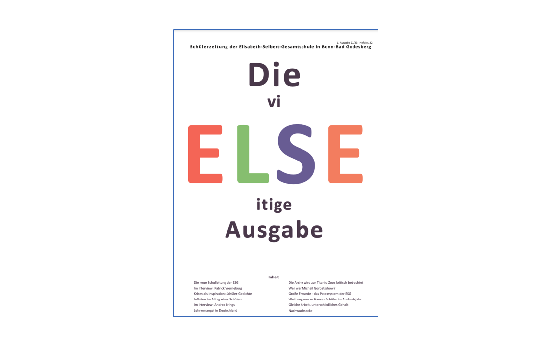 Eine viELSEitige Ausgabe – die neue Schülerzeitung!